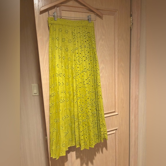 Zara embroidered eyelet pleated skirt - Picture 2 of 4